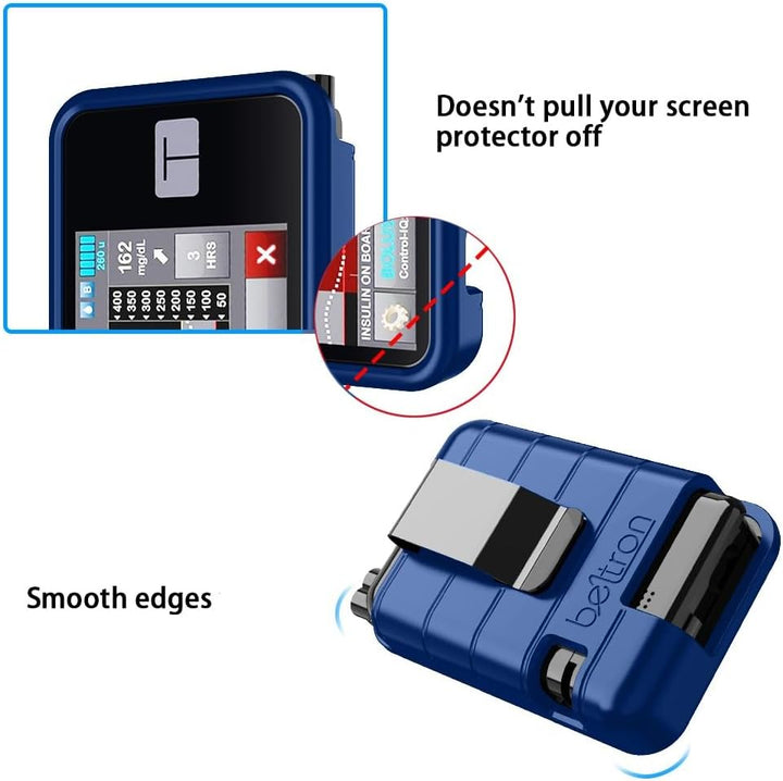 Protective Case for Tandem T:Slim X2 Pump with Built-In Metal Belt Clip (Strong & Durable Case for Tandem Diabetes Care Tslim X2 Insulin Pump) - Blue