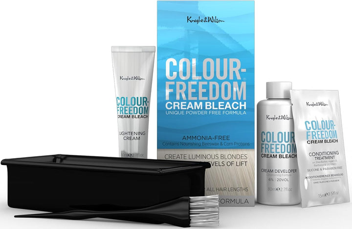 Colour-Freedom Cream Hair Bleach. Ammonia-Free Formula Lifts up to 8 Shades. Protects & Repairs While Lightening. Complete Bleaching Kit Including Tint Bowl & Brush,Packaging May Vary