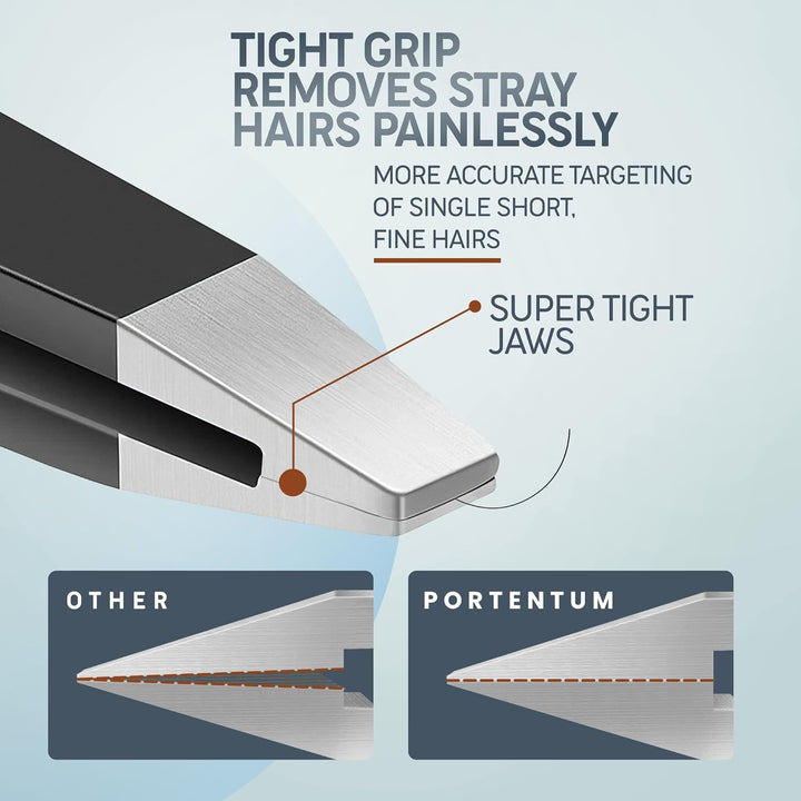 Professional Tweezers for Facial Hair Women and Men - Stainless Steel Precision Tweezers for Ingrown Hair (4 Pcs)