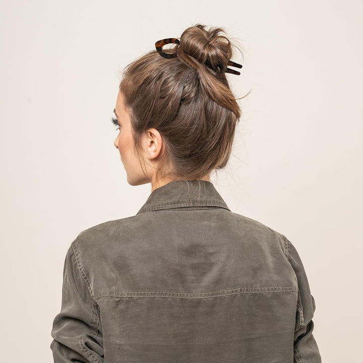 3Pcs Lialys Prestige Hair Pins Magic Grip, French Twist U-Shaped Hairpins for Women, Acetate Hair Styling Accessories for Buns & Updos, Holds Thick/Fine/Long Hair(3 Colors)