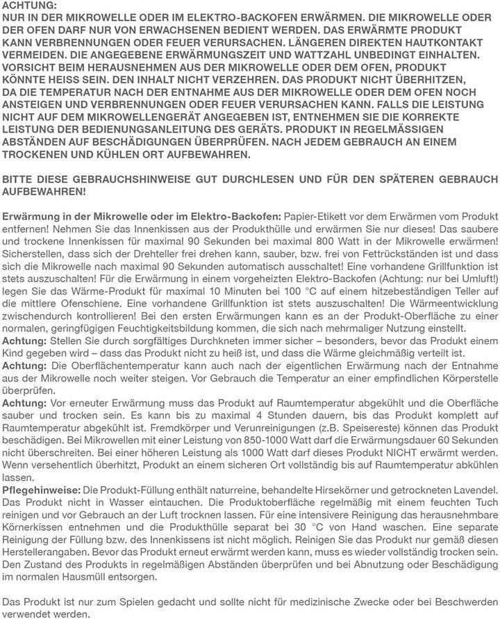 Donut-Shaped Heating Pad Millet Lavender Filling 20 Cm 750G Pink or Brown Color