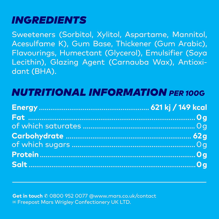 Wrigley'S Extra Chewing Gum, Peppermint Flavour, 46 Pieces, Sugar Free Chewing Gum Bottle with Xylitol