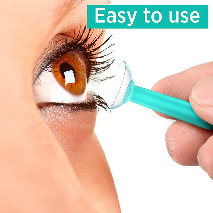 4 Pieces Silicone Contact Lens Inserter Daily Contact Remover Hard Lenses Remover for Monthly Daily, Portable Travel Lens Remover Lens Suction Holder for Meeting Outdoor Exercise (Green)