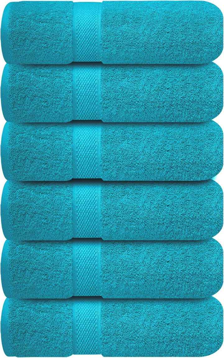 - 12 Pack Face Cloths |30X30 Cm| 100% Cotton Wash Cloths - Ultra Soft & Highly Absorbent Fingertip Towels for Spa, Gym, Hotel & Bathroom |Eloquent Blue|