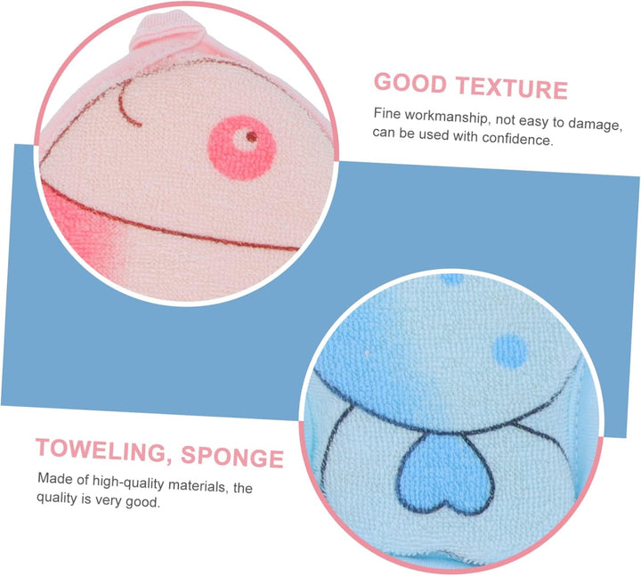 3Pcs Bath Towels Shower Supplies Soft Comfortable Bath Sponge for Bathing Boys and Girls Towel