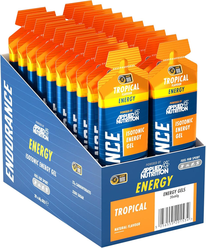 ISOTONIC | Caffeine Free Energy Gels | Performance-Enhancing Formula | Zero Fat Zero Sugar | 23G Carbohydrates (Pack of 6 X 60G) (Variety Pack)