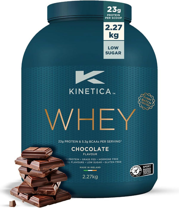Sports Whey Protein Powder - Chocolate Flavour |22G Protein/Serve, 76 Servings/2.27Kg Pack |Gluten Free Supplement | Optimum for Muscle Growth & Recovery |Mixes Well with Water, Milk & Shakes