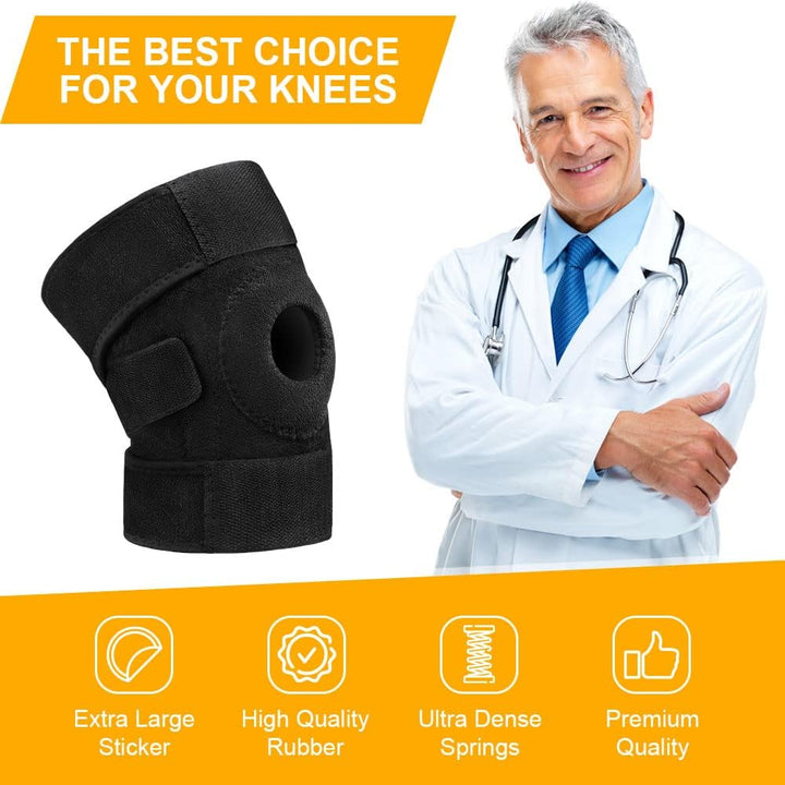 Knee Support Brace for Men and Women, Adjustable Compression Knee Patellar Tendon Support Brace for Arthritis, Joint Pain, Ligament Injury, Meniscus Tear, ACL, MCL, Tendonitis, Running, Sports