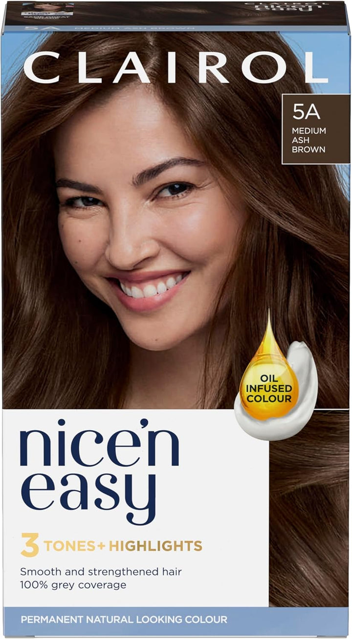 Nice'N Easy Crème, Natural Looking Oil Infused Permanent Hair Dye, 6R Light Auburn, Packaging May Vary