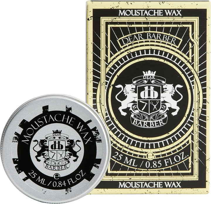 MOUSTACHE WAX, 25Ml – Strong Hold, Flexible Easy Styling, Protects Skin and Conditions with Jojoba & Oat Oil, Long-Lasting Tame & Shape