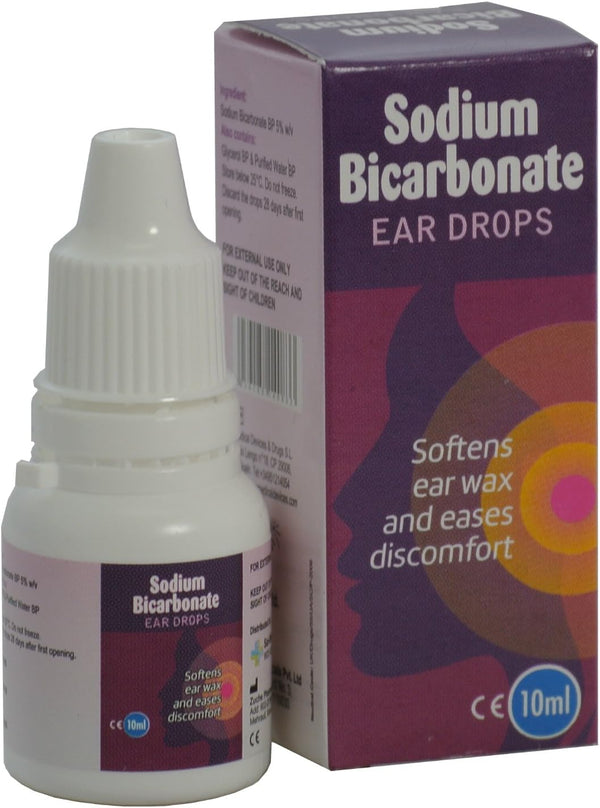 Sodium Bicarbonate Ear Drops () Softens Ear Wax and Eases Discomfort (1 Pack)