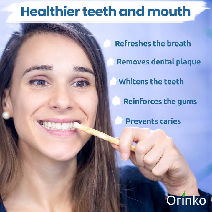 Premium Natural Miswak Sticks for Oral Hygiene - Organic Chewable Siwak Toothbrush - Fresh Breath - Eco-Friendly Wooden Dental Stick - Pack of 2 -