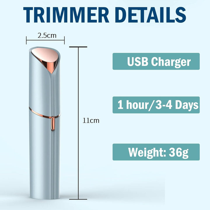 Lady Shaver for Women, Facial Hair Remover, Facial Hair Remover for Women, USB Rechargeable Facial Epilator, Hair Removal Device for Peach Fuzz/Facial Hair/Lip/Chin Travel Size