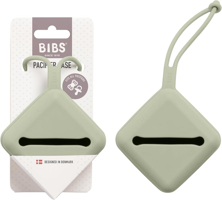 Pacifier Case with Strap, for Storing and Transporting Soothers, Can Hold up to Three Dummies, 100% BPA Free Food-Grade Material. Dark Oak