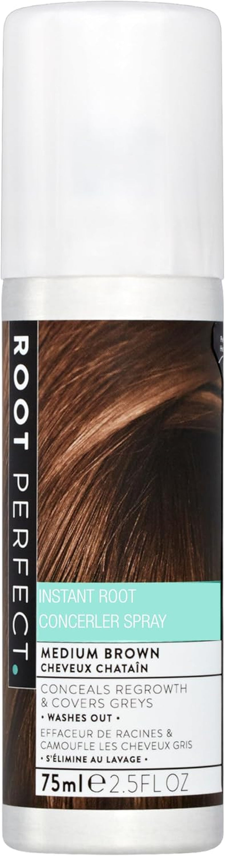 Root Touch up Spray – Dark Brown, Instant Root Concealer for Grey Coverage, Temporary Hair Colour Spray, Quick-Dry, Hair Disguise Solution, 75Ml