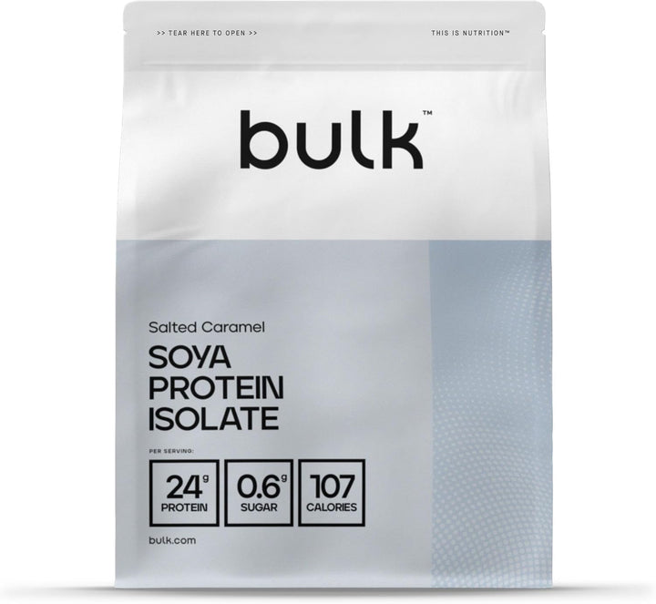 Soya Protein Isolate Powder, Vegan Protein Shake, Salted Caramel, 1 Kg