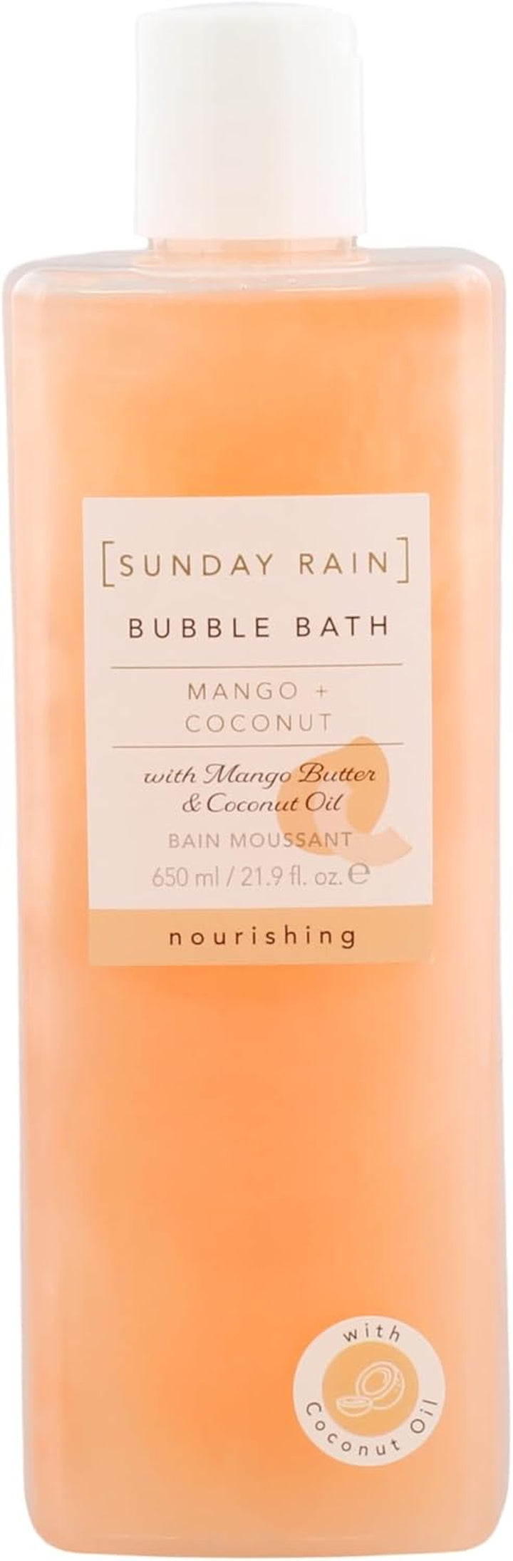Nourishing Luxury Uplifting Tropical Bubble Bath with Mango Butter and Coconut Oil, 450Ml