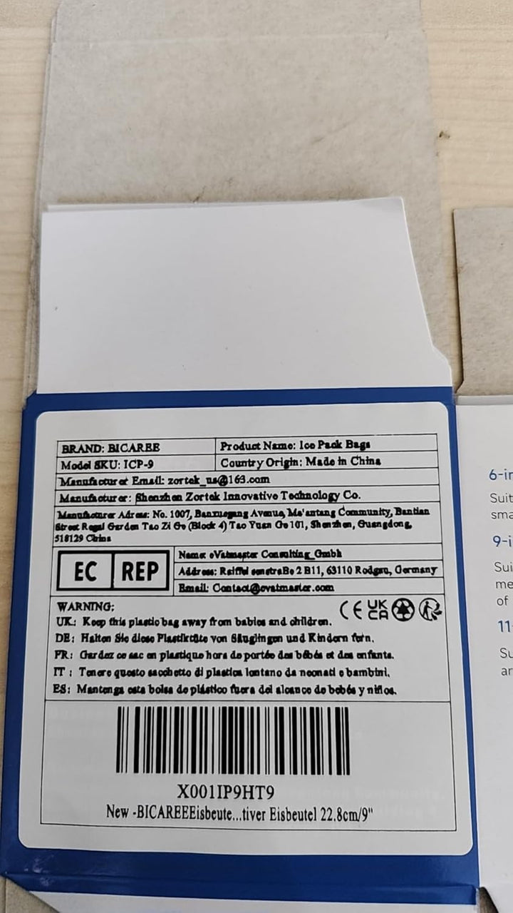 Ice Pack for Injuries Reusable, Ice Bags Hot Water Bag for Hot & Cold Therapy and Pain Relief with Cover, No-Leak Elastic Breathable Ice Bag, Size 9", Blue