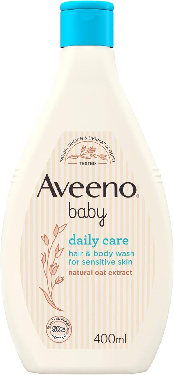 Daily Care Hair and Body Wash (1 X 400 Ml), Tear-Free Baby Wash with Gentle Fragrance with Collodial Oatmeal, Gently Cleanses and Leaves Skin Feeling Moisturised, for Sensitive Skin