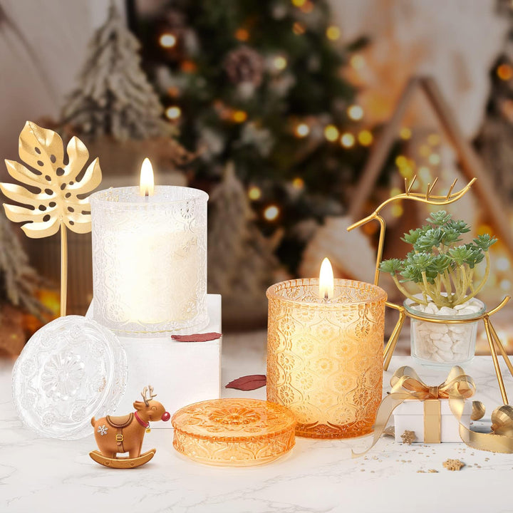 Orange Scented Candle, Refreshing Aromatherapy Home Scented, Natural Soy Wax Candles with Long Clean Burning, Gift Surprise for Yoga, SPA, Christmas, Birthday, Mother'S Day