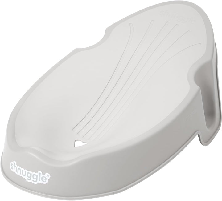 | Newborn Baby Bath Support | Ergonomic Soft-Touch Seat | Lightweight Non-Slip Base | Hygienic & Compact | Perfect for Babies up to 6 Months / 9 Kg | White & Grey