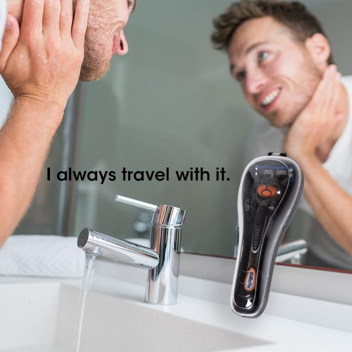 Manual Razor Travel Case Portable Plastic Manual Razor Trimmer Protector Black