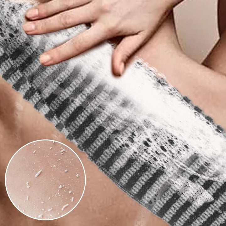 Japanese Bath Towel Nylon Rubbing Washcloth Bathroom Accessories Body Skin Remover Tools (1-Black)