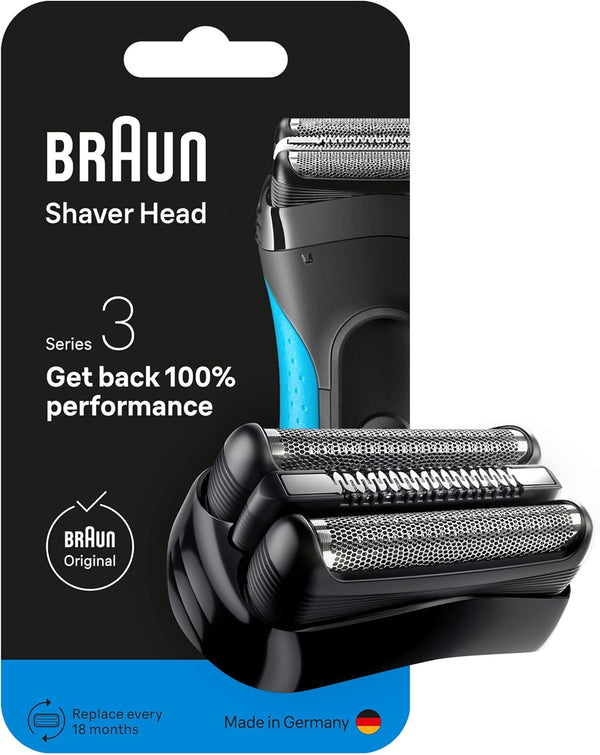 Series 3 Electric Shaver ORIGINAL Replacement Head, Get Back 100% Shaving Performance, Compatible with Series 3 Shavers, Made in Germany, 21B