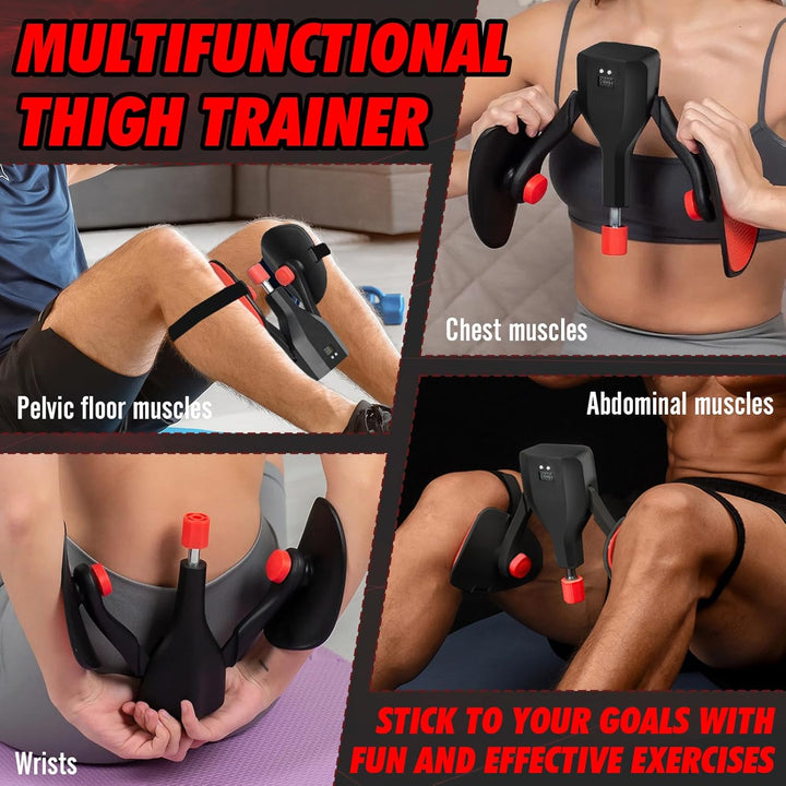 Pelvic Floor Muscle Trainer for Men, Thigh Master Automatic Counting 360°Rotating 77Lbs Pelvic Floor Exerciser Women Arms Buttocks Strength Training Equipment Hip Trainer for Home Workout