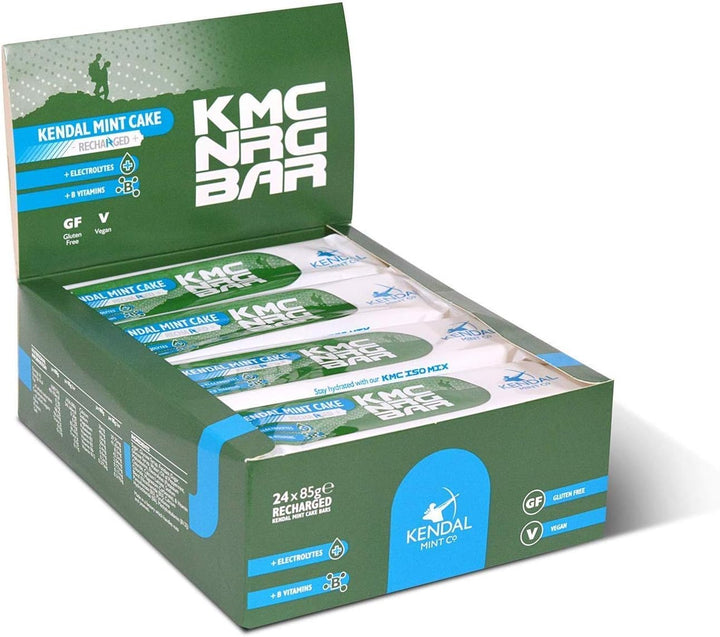 KMC Energy Bars Pocket-Sized, Original Flavour, Kendal Mint Cake Recharged, Vegan, Gluten Free with Essential Electrolytes & Vitamins35G (Original, Pack of 6)