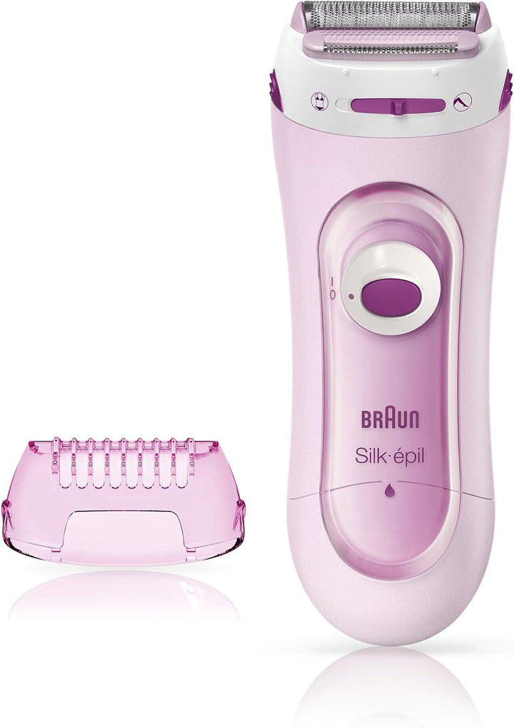 Silk-Épil Lady Shaver 5-100 2-In-1 Wireless Electric Women'S Razor and Trimmer, Pink