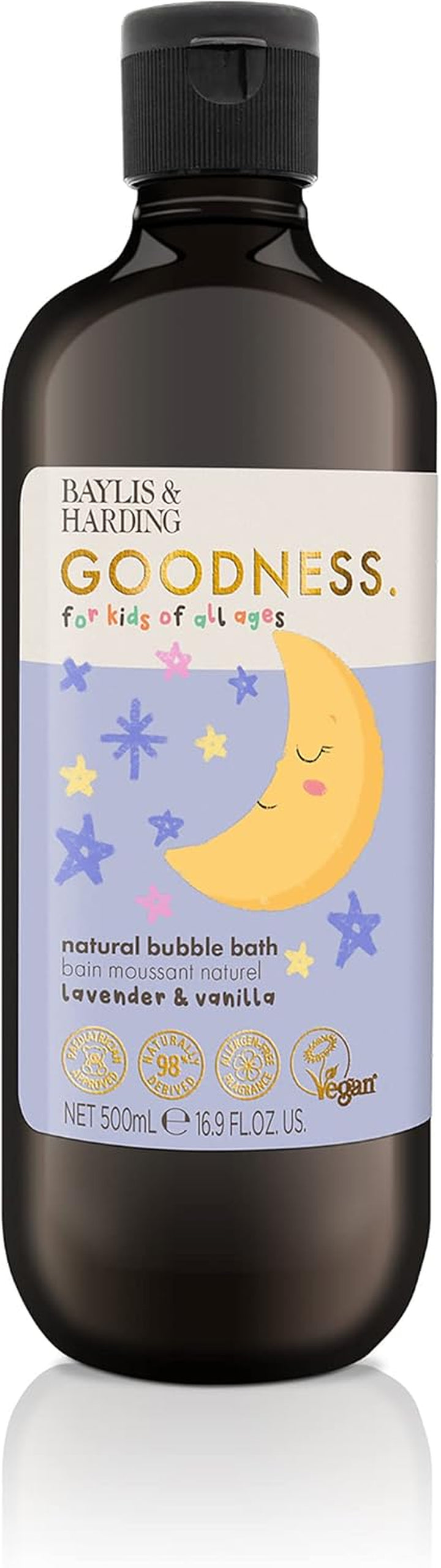 Goodness Kids Lavender & Vanilla Natural Bubble Bath, 500 Ml (Pack of 3) - Vegan Friendly