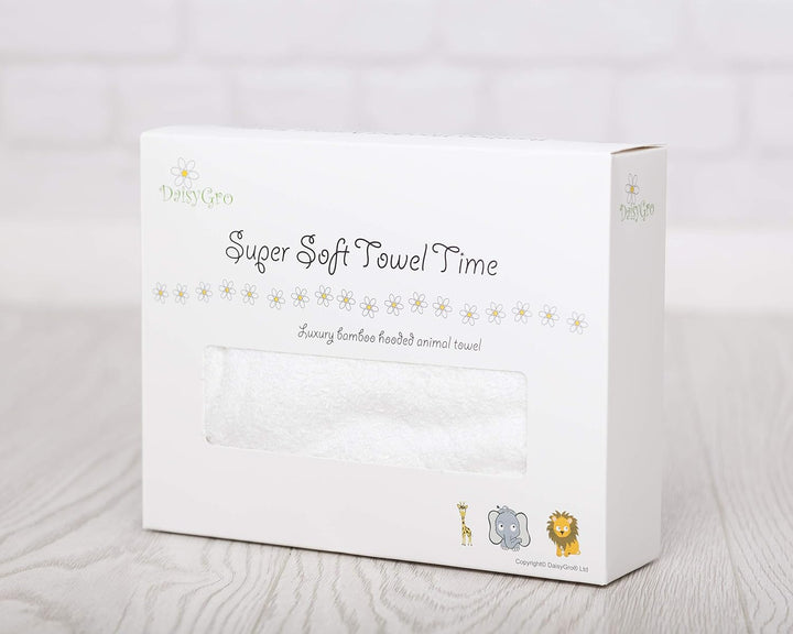 Luxury Hooded Towels for Kids Extra Large 90X90Cm, Newborn Baby Bath Towel or Older Kids Poncho Towel, Thick Soft Absorbent Bamboo, Gift Boxed for Baby Shower. British Seller