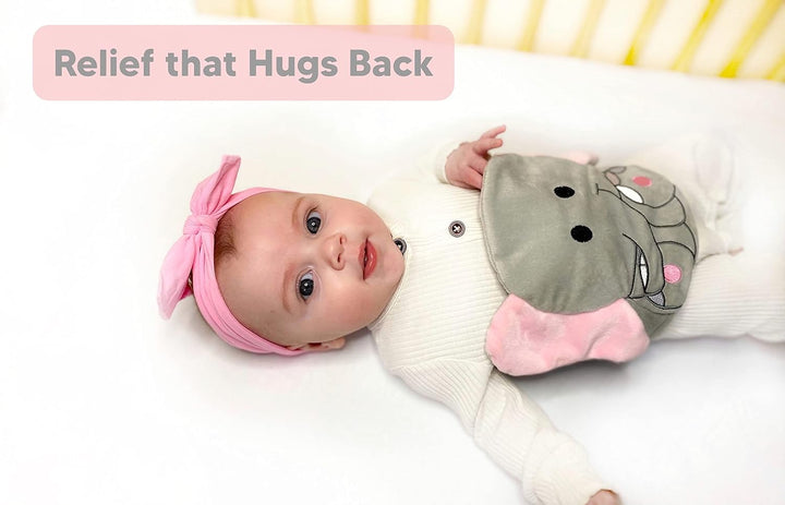 Baby Colic, Gas and Upset Stomach Relief – Belly Hugger – a Soothing Warmth Combined with Gentle Compression (Elephant)