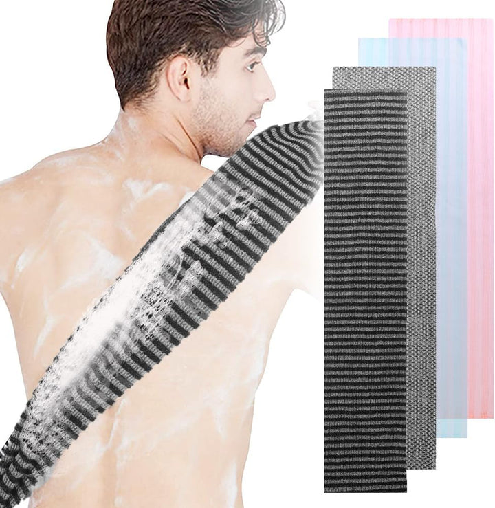 Japanese Bath Towel Nylon Rubbing Washcloth Bathroom Accessories Body Skin Remover Tools (1-Black)