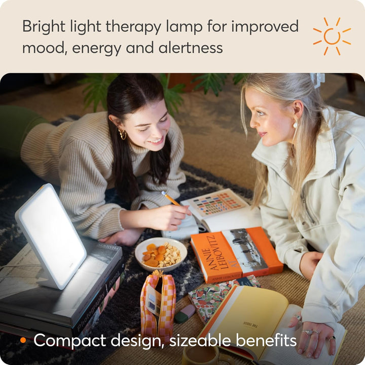 Mini, Compact Bright Light Therapy Lamp for Improved Mood, Energy and Alertness