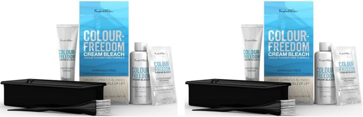 Colour-Freedom Cream Hair Bleach. Ammonia-Free Formula Lifts up to 8 Shades. Protects & Repairs While Lightening. Complete Bleaching Kit Including Tint Bowl & Brush,Packaging May Vary