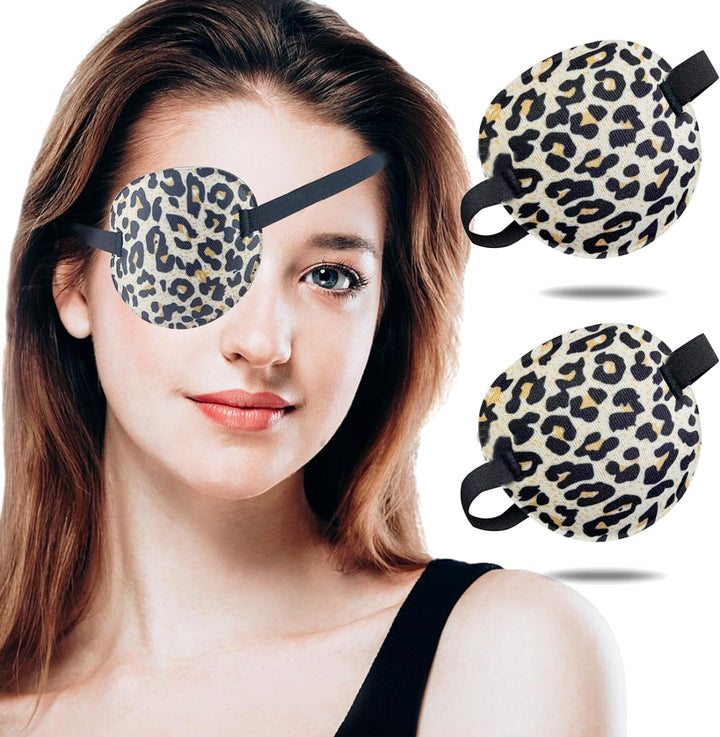 2PCS Eye Patch, Adjustable Eye Patches, Medical Eye Patch, Amblyopia Lazy Eye Patches for Left or Right Eyes, Black