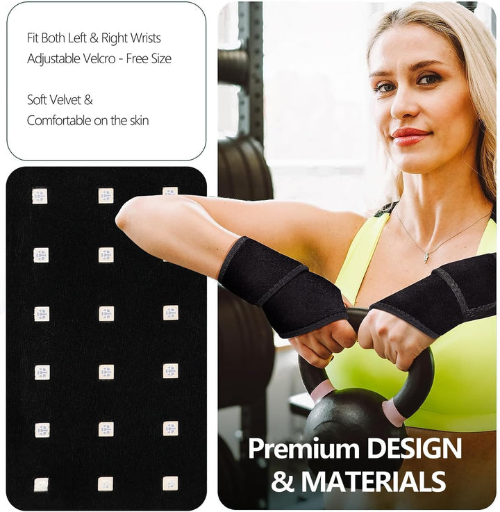 Red Light Therapy near Infrared Light Therapy Wrap Belt for Body, Wearable Wrap with 48 Leds for Neck Chin Knee Ankle Pain Relief Foot Joint Muscle Stiffness