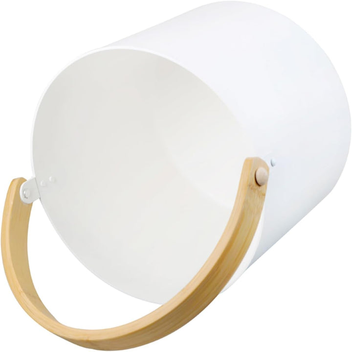 Sauna Bucket - Perr Sauuna Bucket in Wood | Metal Saauna Barrel | Bucket for Waterfall Sauna Shower | Aluminium Bucket with Long Handle Spoon Set Matching Ladle Saauna Barrel