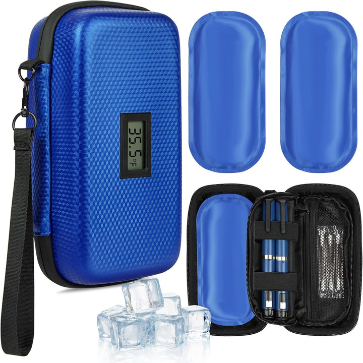 Insulin Cooler Ice Pack, 2 Pack Reusable Ice Packs Medicine Cool Bag, Cooling Gel Pack for Insulin Cool, Ice Packs for Diabetic Insulin Cooler Travel Case and Travel Medication Coolers