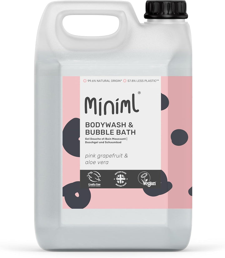 Natural English Lavender & Chamomile Body Wash & Bubble Bath - for All Skin Types - Hypoallergenic Dermatologically Tested - Sulphate & Paraben Free, Vegan & Cruelty Free - 500Ml Bottle