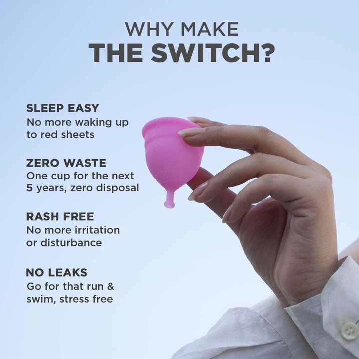 Menstrual Cups - Size a | Medium - 18 Years & Above(Have Not Given Birth Vaginally) - Leak-Proof - Safety of 100% Medical Grade Silicone - Storage Pouch Included - Menstrual Cup - Period Cup