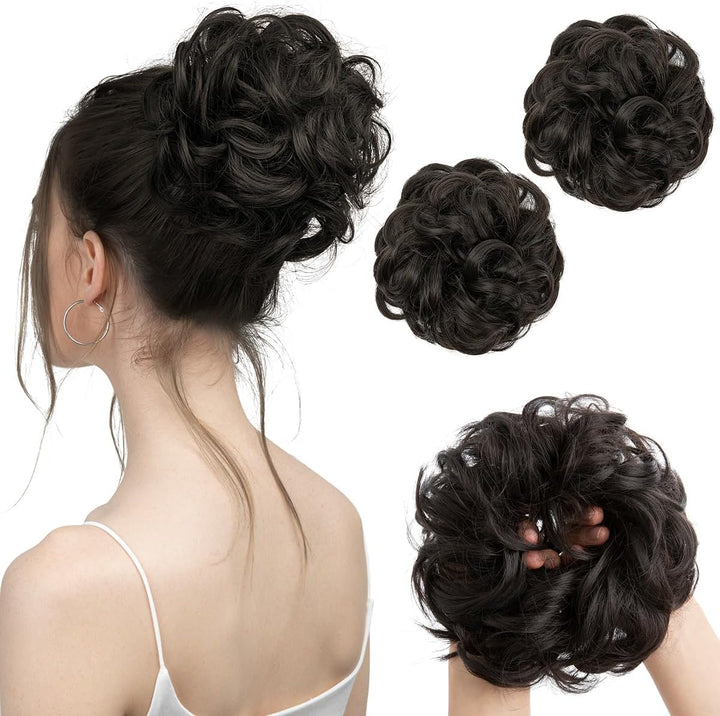 Messy Bun Hair Piece for Womens Synthetic Scrunchies Buns Extension Hairpieces Updo Pony Tail Dirty Blonde