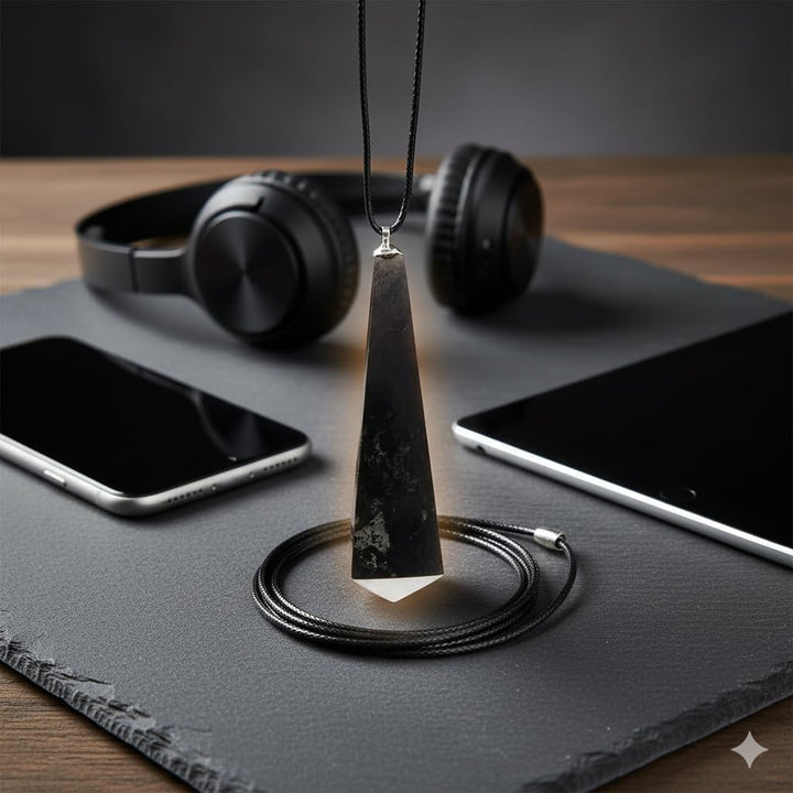 Shungit Pendulum Pendant, Shungita, Authentic, Minerals and Crystals for Healing, Energy Beauty, Meditation, Alternative Medicine, Spiritual Amulets