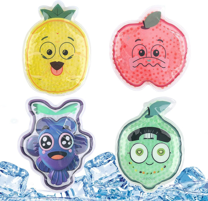 Reusable Ice Packs | Cartoon Kids Ice Packs | Forehead Soothing Pad Sheet for Hip Knee Elbow Ankle Neck Shoulder Back Foot Camping Hiking