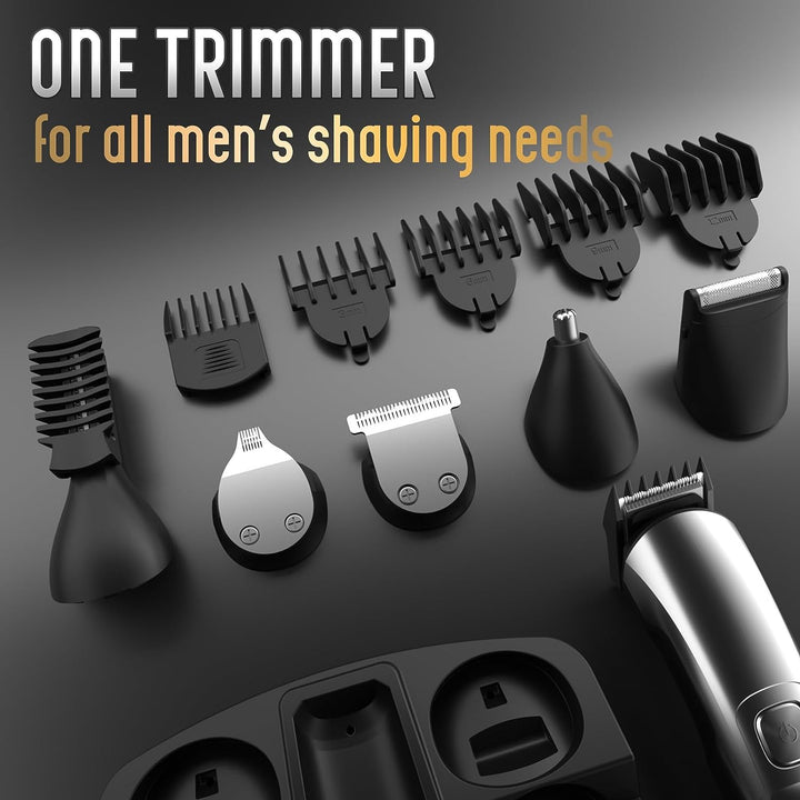 Beard Trimmer Men, Waterproof Electric Razor for Nose, Body, Face and Mustache, Cordless Hair Clippers Shavers for Men Grooming Kit, Gifts for Husband Father
