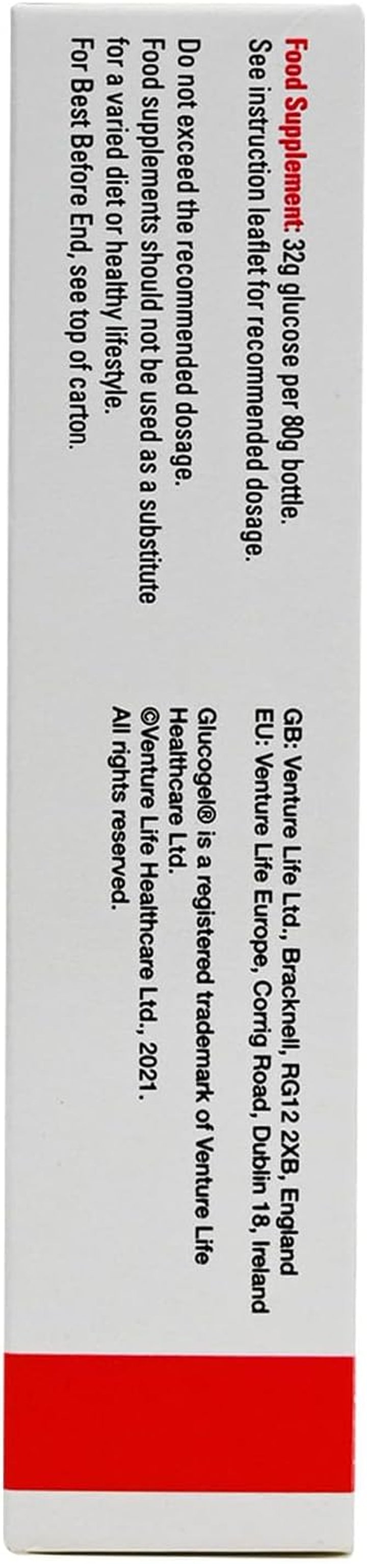 Fast Acting Glucose Energy Gel - Hypostop Gel for Running, Hiking, Cycling, Marathon Liquid Dextrose - Original Unflavoured, 80G Bottle (Pack of 1)