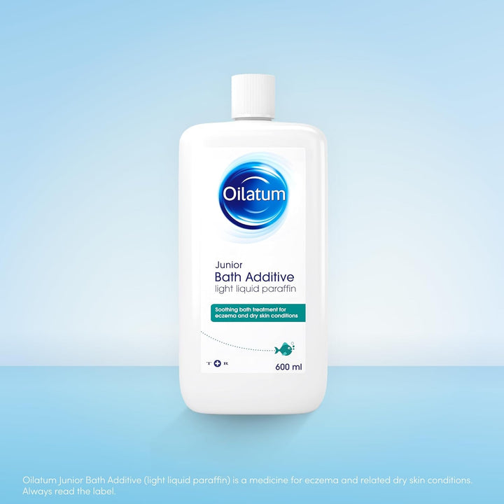 Junior, Treatment for Eczema & Dry Skin Conditions, Bath Additive, Protects Skin from Moisture Loss, Fragrance Free, Suitable for Babies & Children, 1 X 600Ml