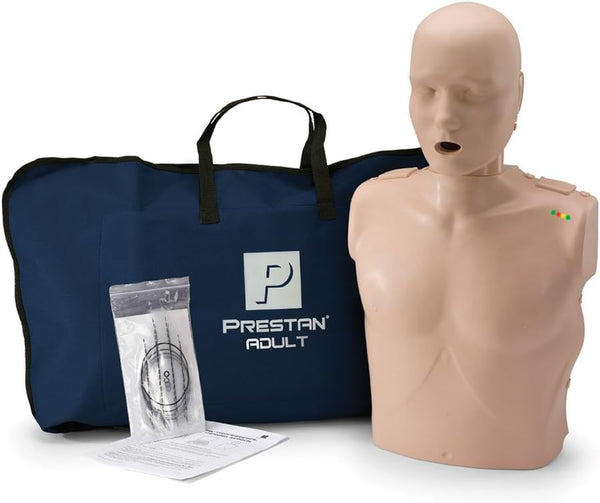 Lightweight Professional Adult CPR/AED Training Manikin with CPR Monitor - Real Life Training & Visual Feedback for Training Students - Includes 10 Lung Bags